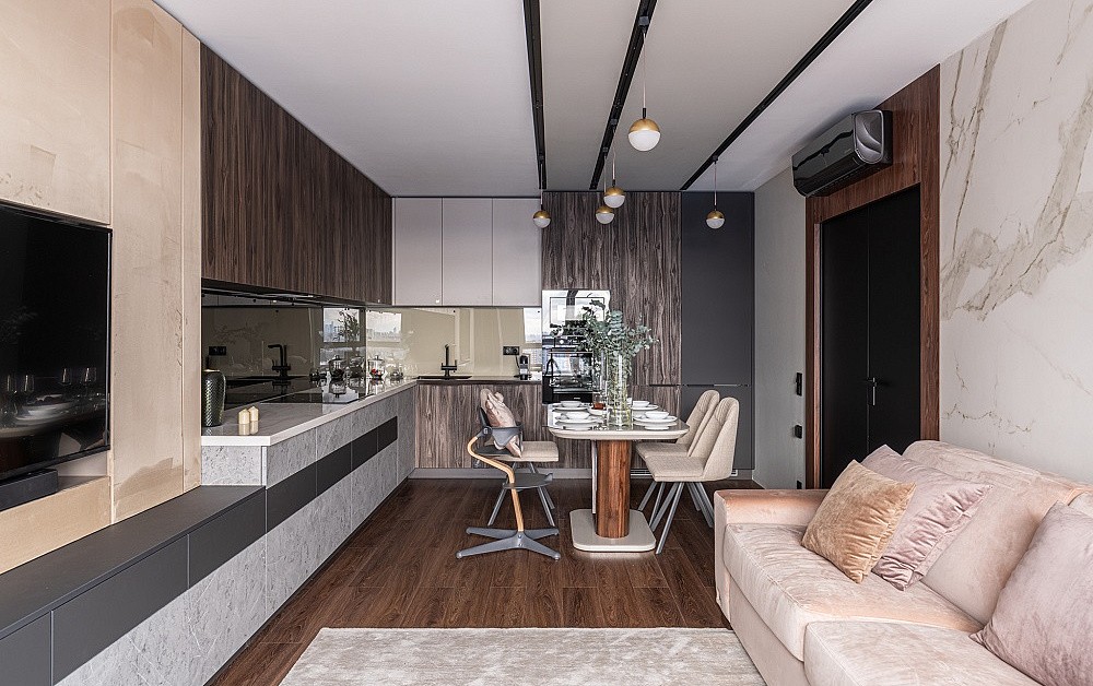 Древесно-песчаная кухня для ТВ-проекта «Квартирный Вопрос» 