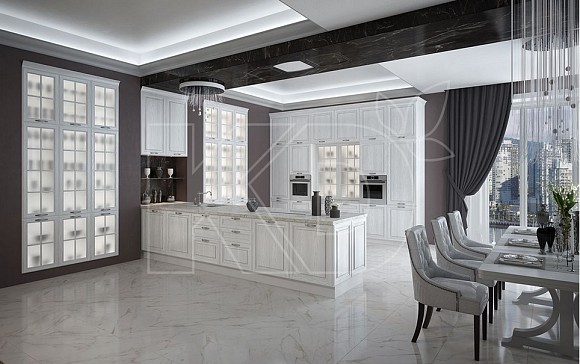 Белая кухня современная классика