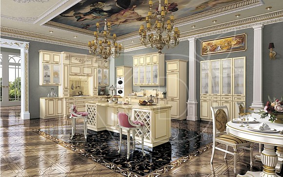 Яркая кухня классика