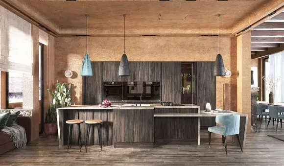 Коричневая кухня в Санкт-Петербурге