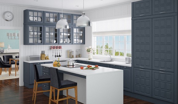 Синяя кухня в Санкт-Петербурге