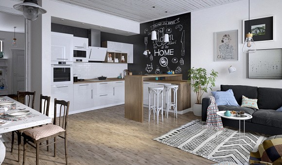 Кухня с «барной» атмосферой