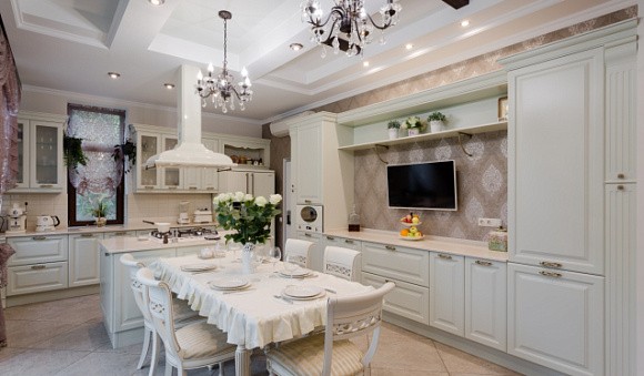 Дизайн кухни-столовой-гостиной