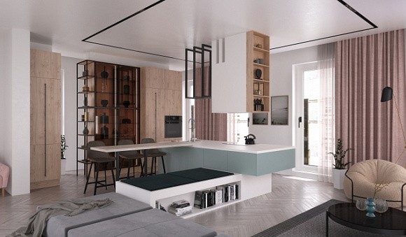 Кухня с «барной» атмосферой